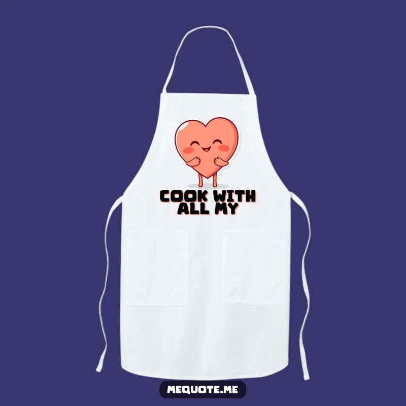 Funny Heart Hug Apron: Cook with Love & Laughter
