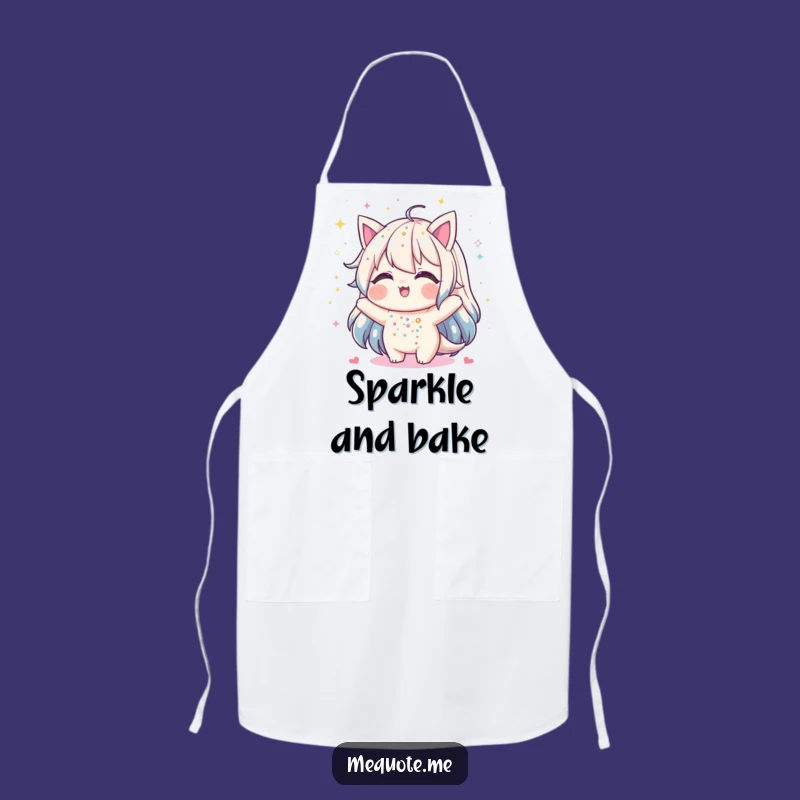 Funny Glitter Shower Apron: Cook with Sparkle from This Hilarious Character