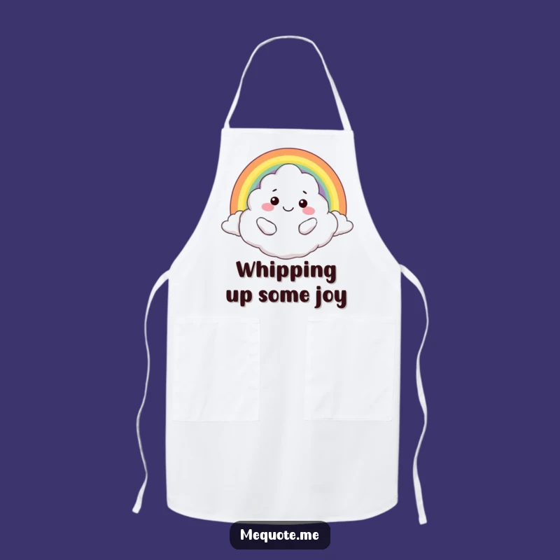 Funny Cloud Hugging Rainbow Apron: Cook with Cheer
