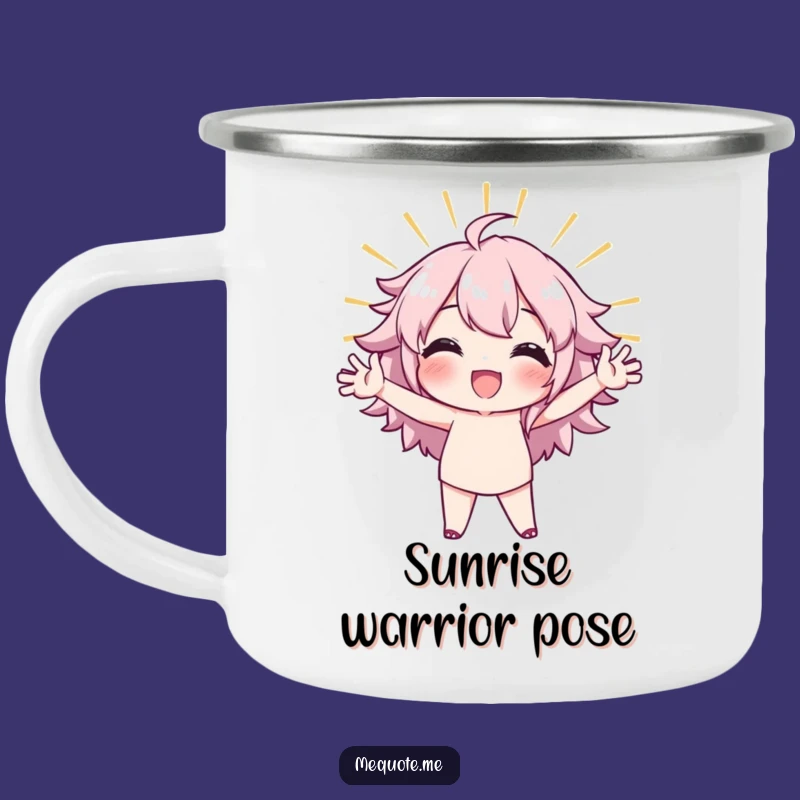 Funny Confident Stance Camping Mug: Outdoor Power, Great Funny Gift