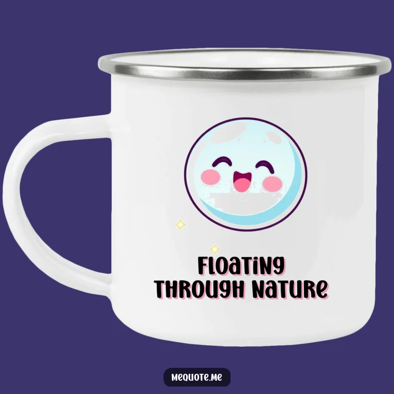 Funny Enamel Bubble Camping Mug: Glee Icon Character, Perfect Outdoor Gift