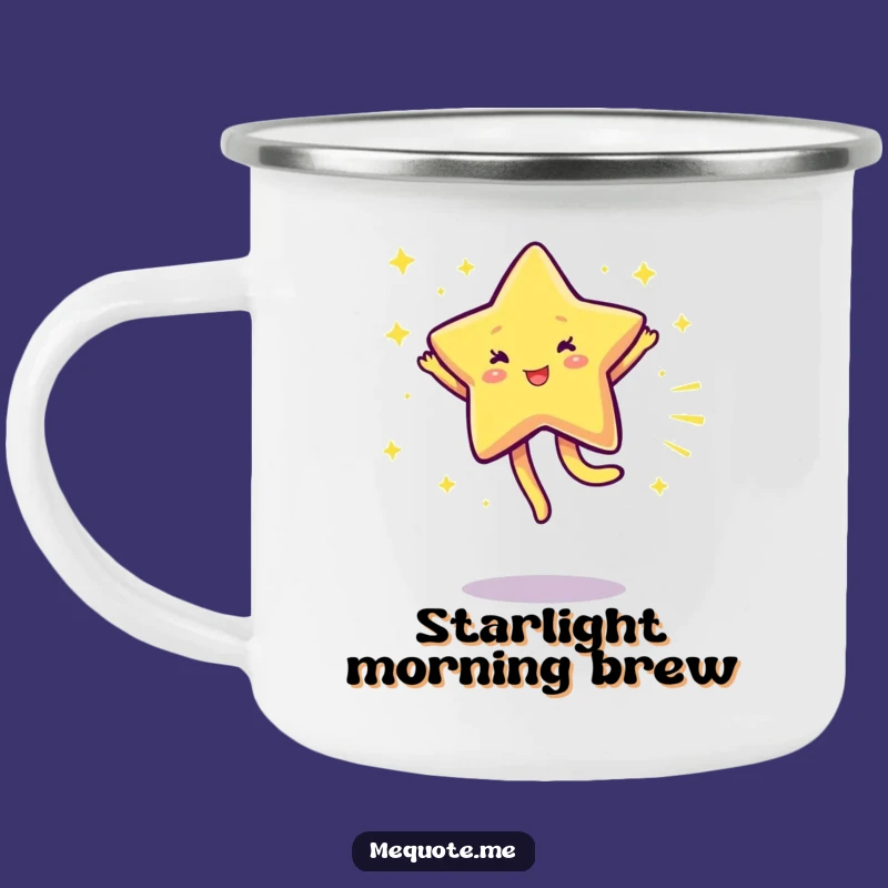 Durable Funny Sparkling Star Cartwheel Camping Mug: Adventure Under the Stars