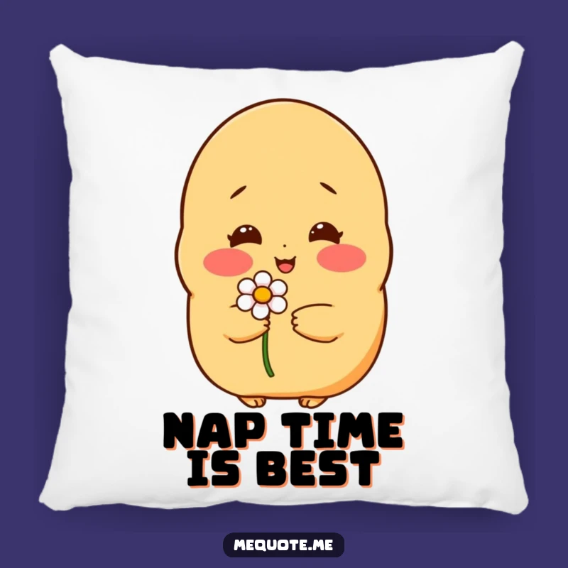 Cozy Funny Shy Potato Flower Pillow: Cuddle Up