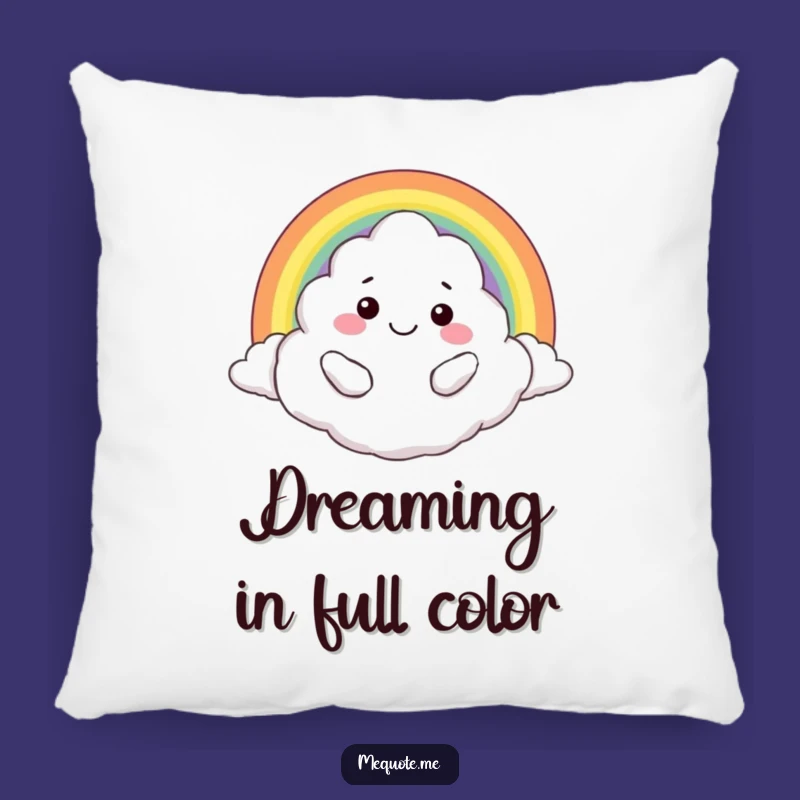 Cozy Funny Cloud Hugging Rainbow Pillow: Cuddle Up