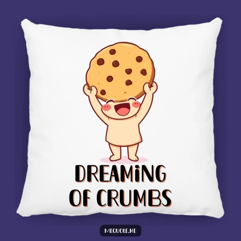 Funny Baker's Triumph Pillow: Happy Character Cookie Comfort, Cozy Laughs