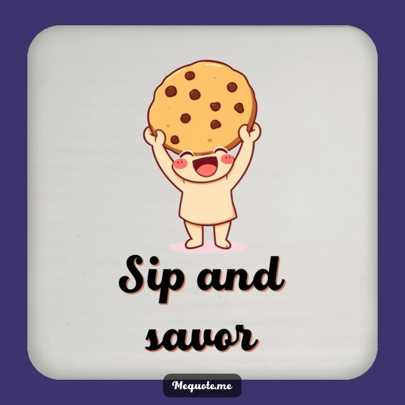 Funny Baker's Triumph Coaster: Happy Character Cookie Protection, Kitchen Charm