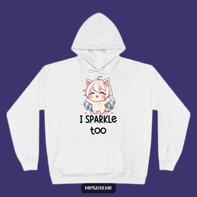 Funny Glitter Shower Hoodie: Cozy Up in Sparkle with This Hilarious Character