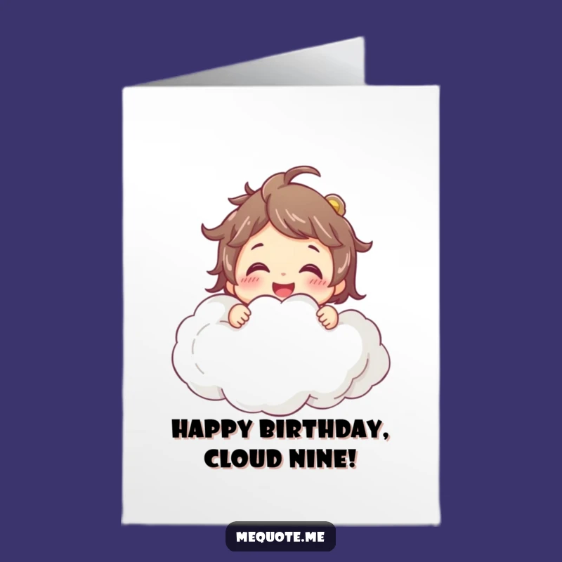 Free Printable Birthday Card: Cloud Nine Joy Funny Downloadable Gift