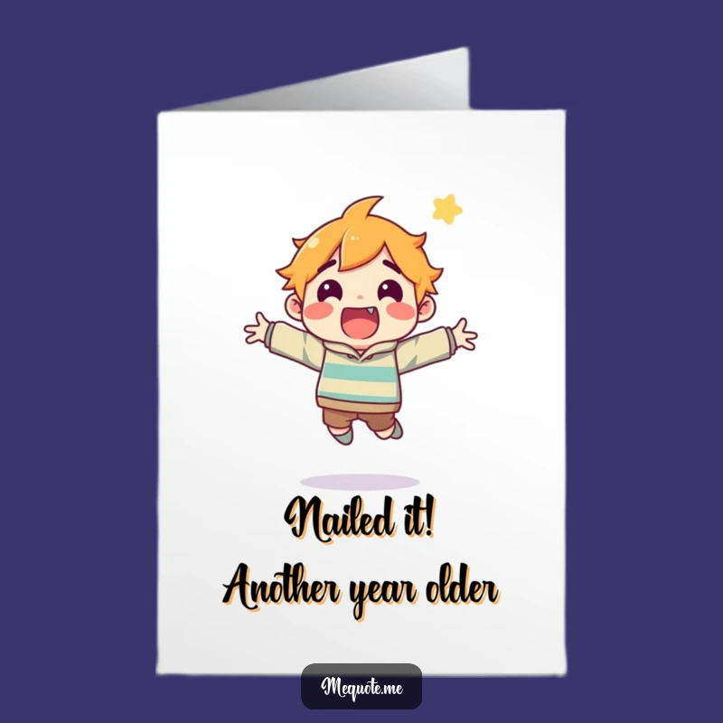 Free Printable Jumping Joy Birthday Card: Funny Downloadable Gift for Small Wins
