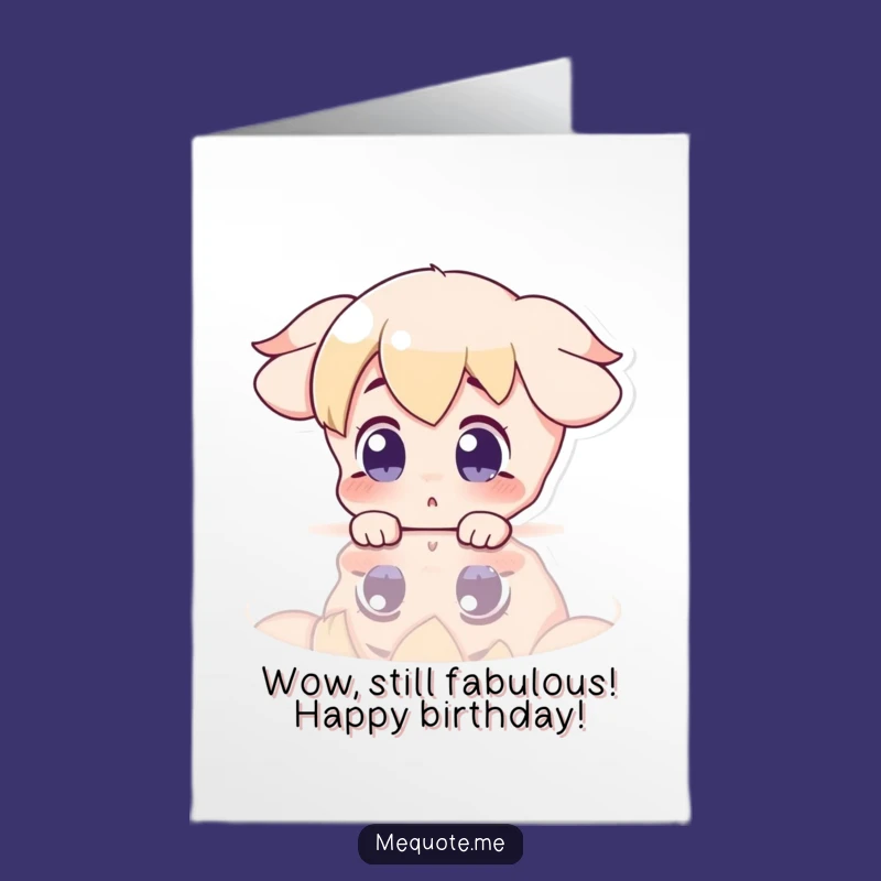 Free Printable Birthday Card: Shocked Reflection Character, Perfect DIY Downloadable Gift!