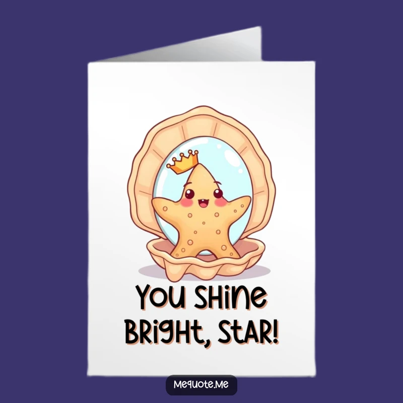 Free Printable Starfish Birthday Card: Funny DIY Downloadable Gift for Divas