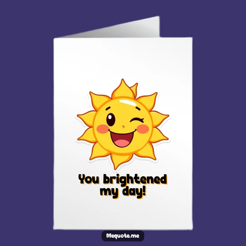 Free Printable Sun Congrats Card: Cheerful Wink Downloadable Gift