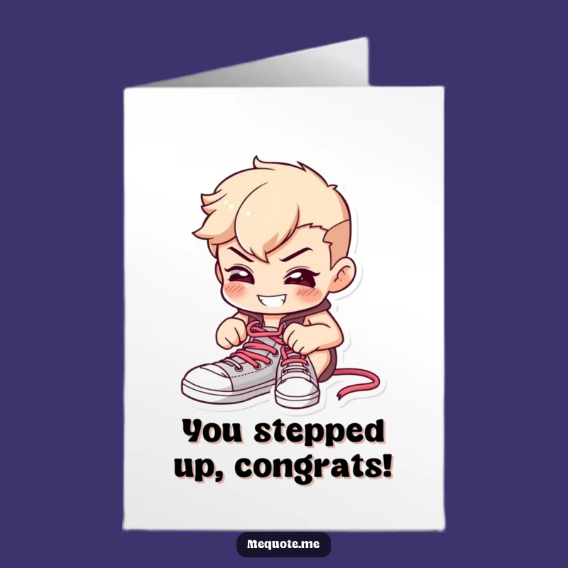 Free Printable Congrats Card: Determined Character, Fun Downloadable Gift!