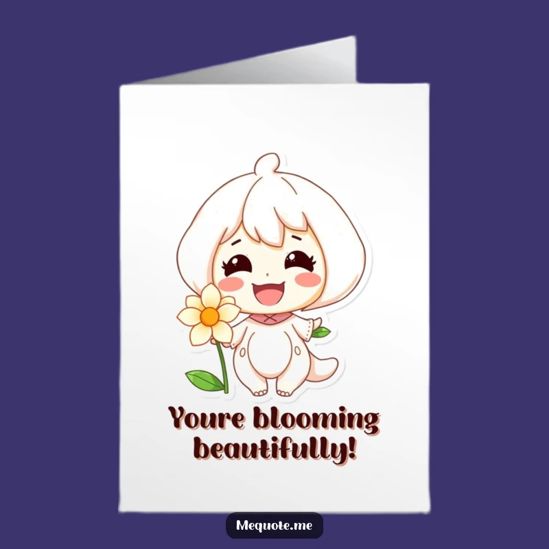 Free Printable Smiling Flower Congrats Card: Joyful Downloadable Gift for New Beginnings