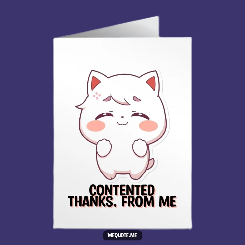Free Printable Thank You Card: Self-Satisfied Character Blissful Downloadable Gift