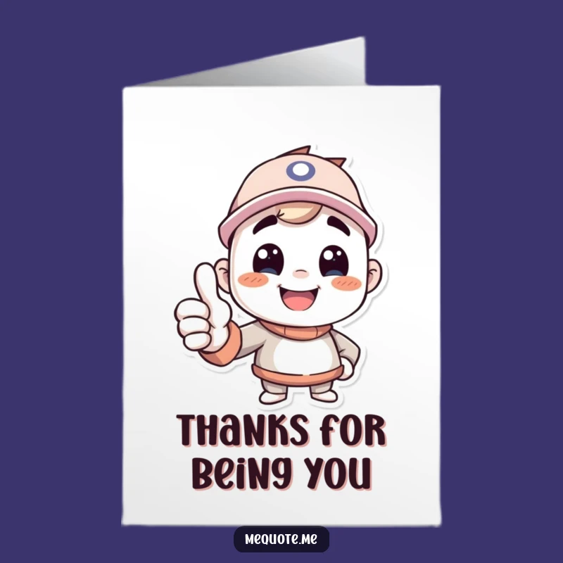 Free Printable Thank You Card: Confident Thumbs Up Gratitude - Downloadable Gift