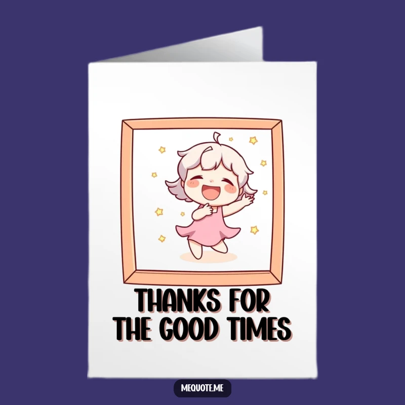 Free Printable Thank You Card: Mirror Dancer Character - Funny Downloadable Gift