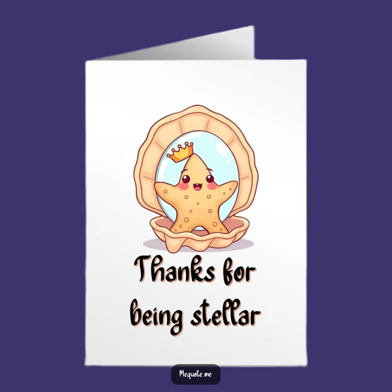 Free Printable Starfish Thank You Card: Funny DIY Downloadable Gift