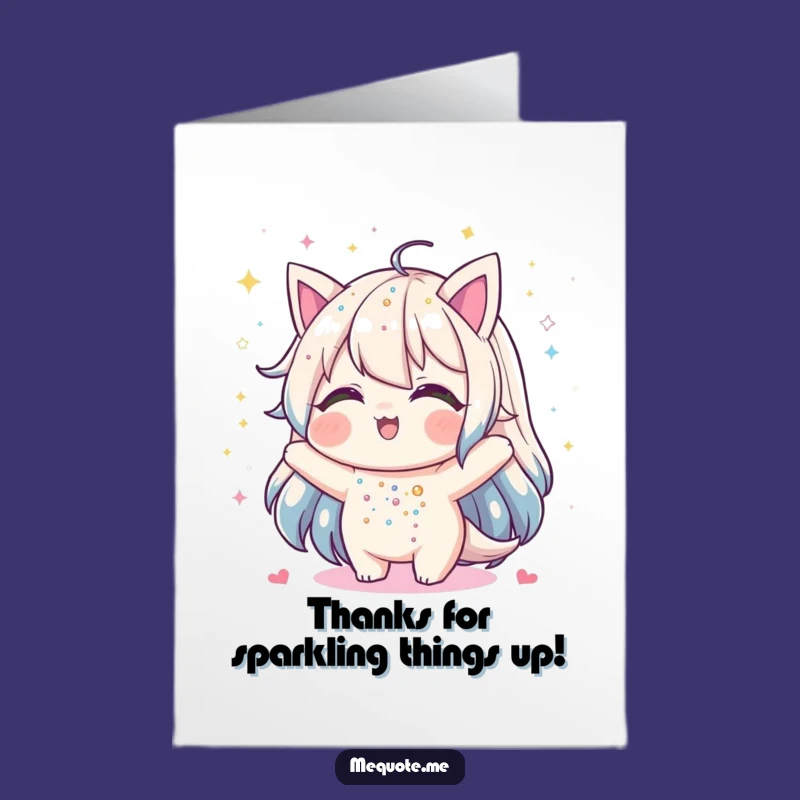Free Printable Thank You Card: Glitter Shower, Sweet Downloadable Gift!