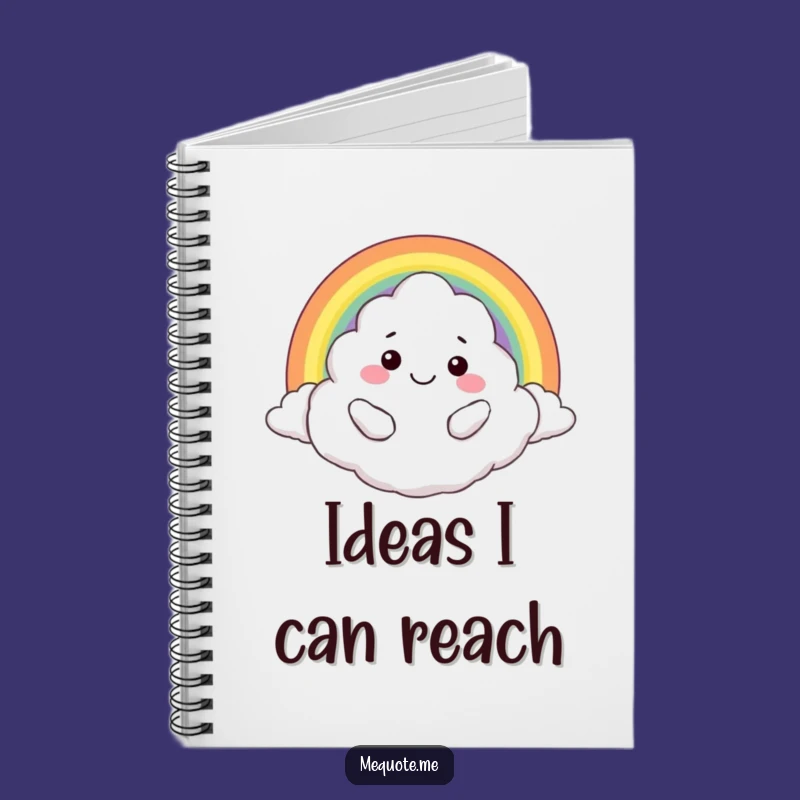 Funny Cloud Hugging Rainbow Notebook: Jot Ideas with Joy