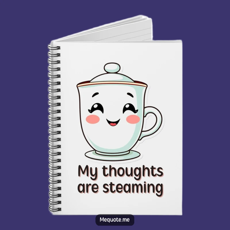 Funny Teacup Notebook: Grinning Character Journal, Perfect Humorous Gift for Notes