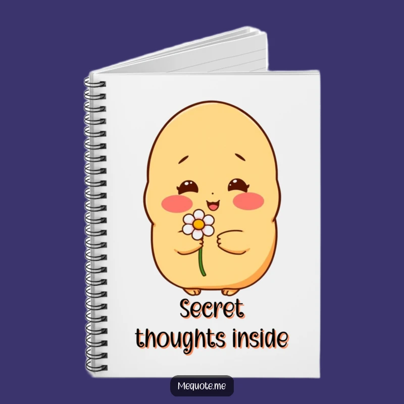Funny Shy Potato Flower Notebook: Journal Your Thoughts