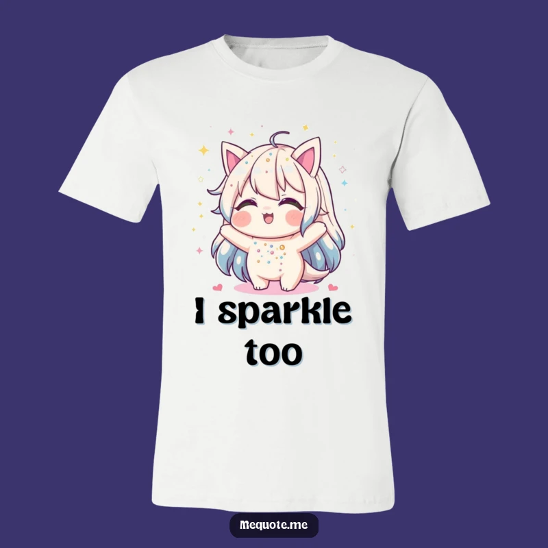 Funny Glitter Shower T-Shirt: Wear Your Sparkle with This Hilarious Character Tee