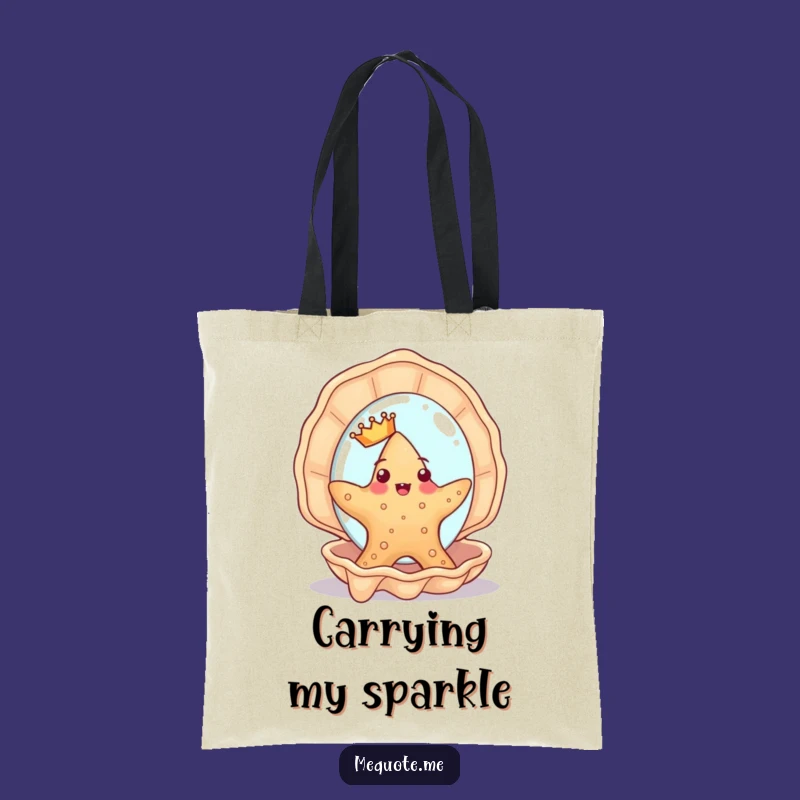 Funny Starfish Vanity Tote Bag: Regal Accessory, Perfect Humorous Gift for Beach Days